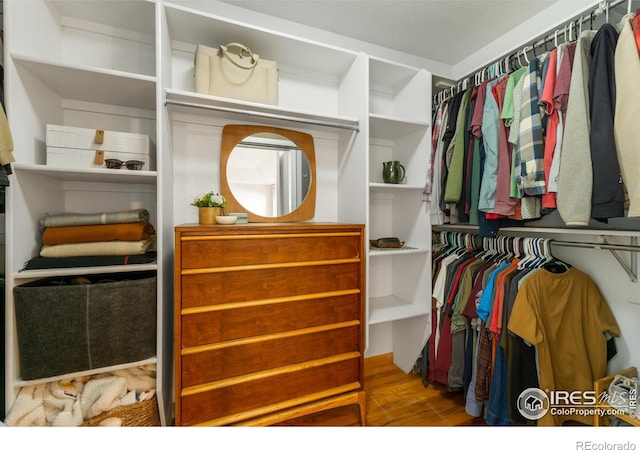 112 Cobble Dr, Windsor, CO 80550 - spacious closet featuring wood finished floors