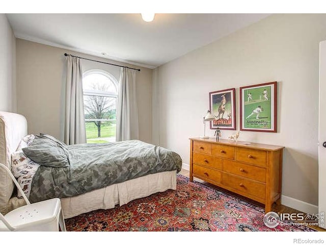bedroom with baseboards