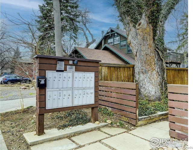 view of property's community featuring mail area