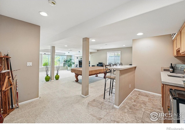 10305 Charissglen Cir, Highlands Ranch, CO 80126 - playroom with healthy amount of natural light, recessed lighting, and billiards