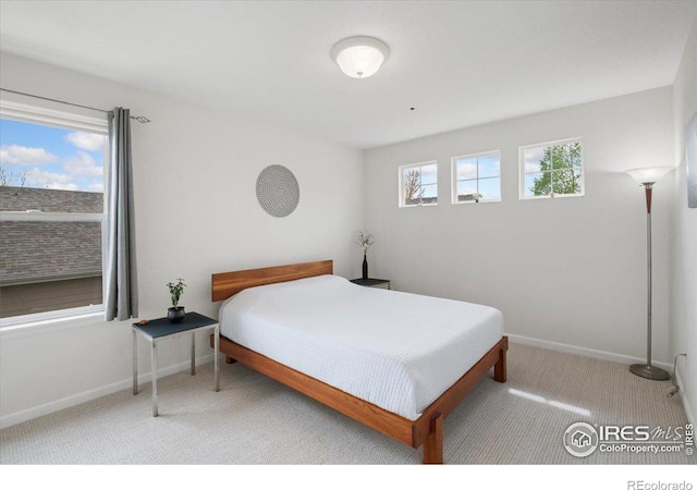 bedroom featuring baseboards and carpet floors