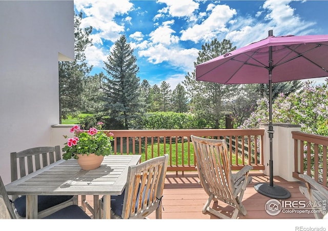 2206 Eagles Nest Dr, Lafayette, CO 80026 - view of wooden deck