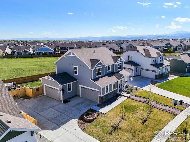 aerial perspective of suburban area