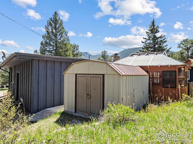 1411 Vail Ct, Estes Park, CO 80517 - view of shed with a mountain view