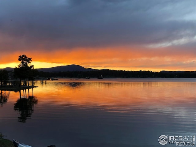 water view with a mountain backdrop