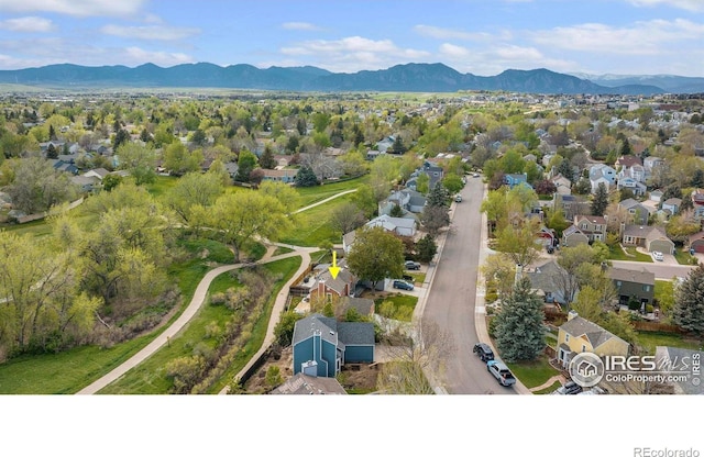 536 W Sycamore Cir, Louisville, CO 80027 - aerial view of residential area featuring a mountainous background