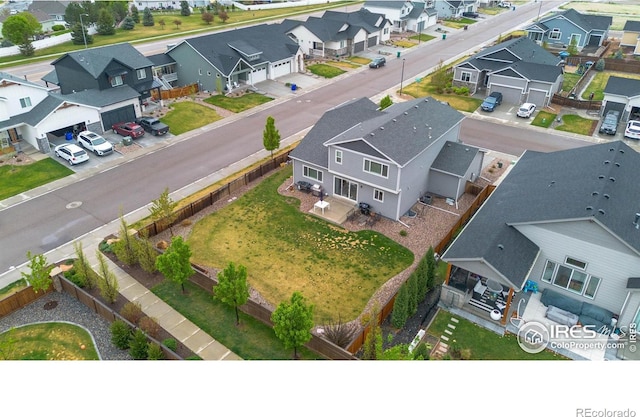 aerial view of residential area