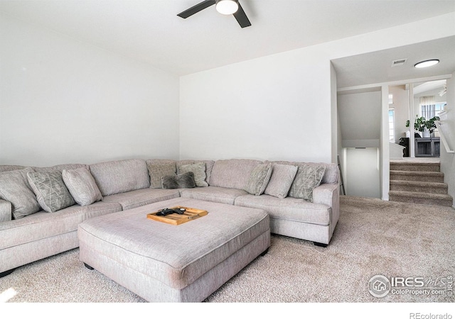 7235 Andover St, Wellington, CO 80549 - living room with carpet and ceiling fan