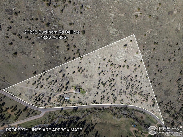 aerial view of property's location