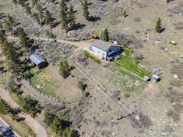 aerial view of sparsely populated area
