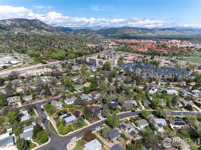 view of property location with mountains