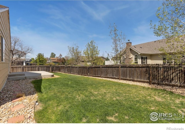 view of yard featuring a patio