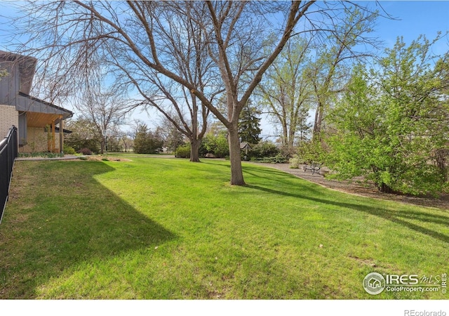 view of grassy yard