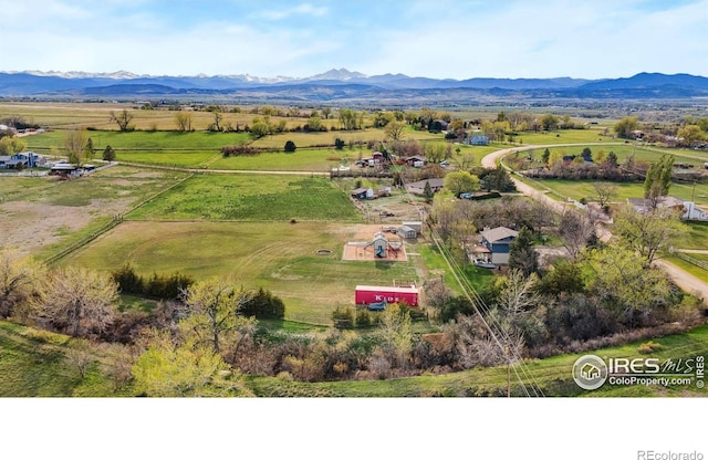 view of rural area featuring mountains