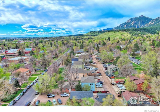 879-881 19th St, Boulder, CO 80302 - aerial view of residential area with a mountainous background