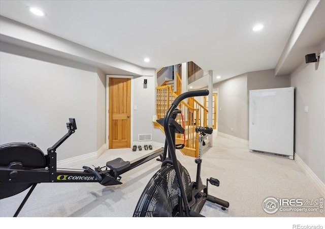 4059 Nevis St, Boulder, CO 80301 - exercise room with carpet floors and recessed lighting