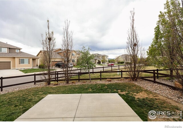 view of patio featuring a residential view