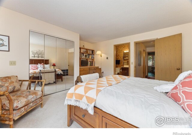 620 Macgregor Ave Unit 2, Estes Park, CO 80517 - bedroom with a closet, light colored carpet, and connected bathroom