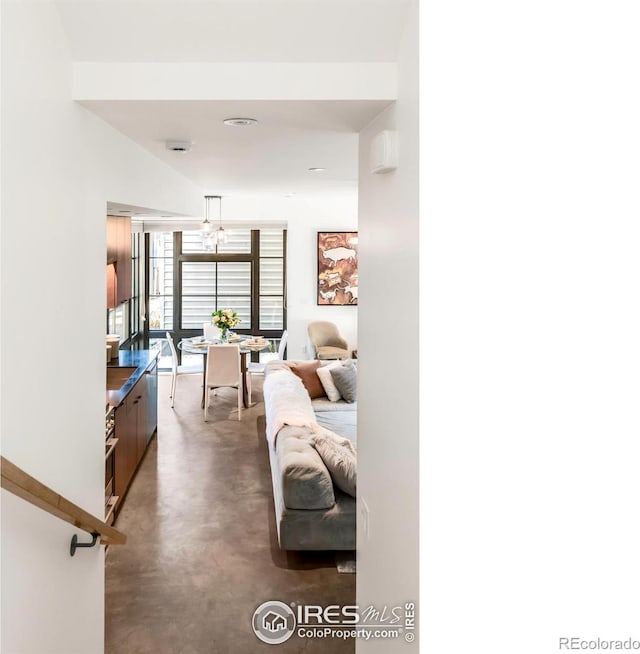 1838 22nd St, Boulder, CO 80302 - living area featuring finished concrete flooring