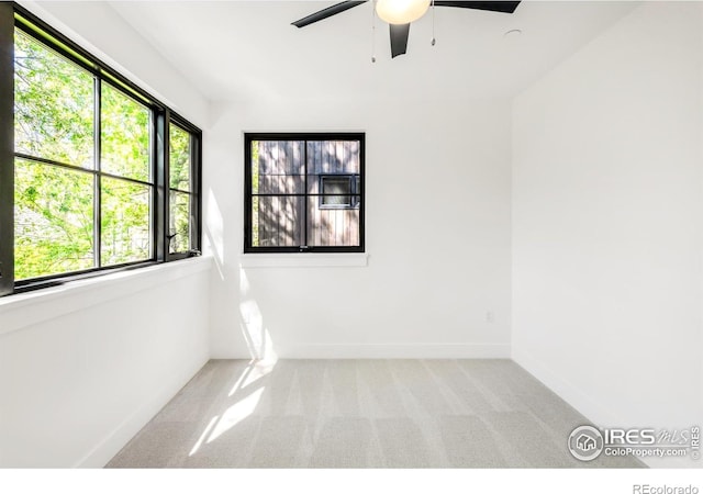 1838 22nd St, Boulder, CO 80302 - carpeted spare room featuring a ceiling fan and baseboards