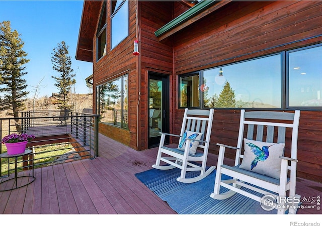 view of wooden deck