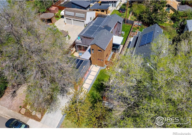 aerial view of residential area