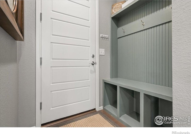 6111 Story Rd, Timnath, CO 80547 - mudroom featuring a textured wall