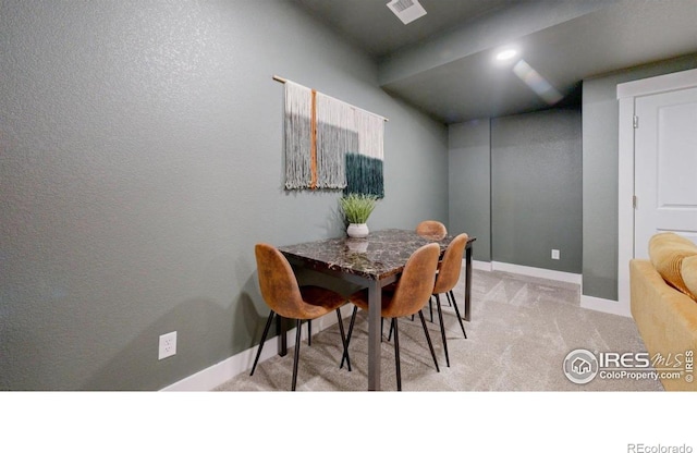 4157 Trapper Lake Dr, Loveland, CO 80538 - dining area featuring light carpet and baseboards