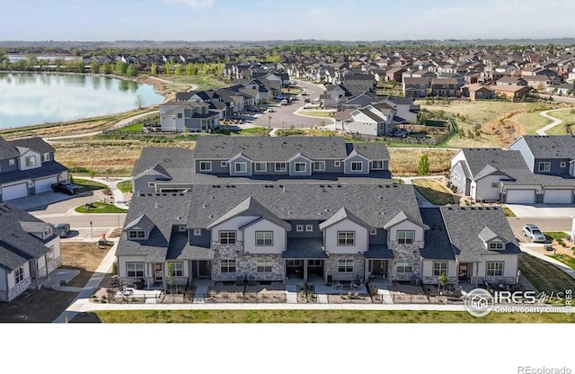 4157 Trapper Lake Dr, Loveland, CO 80538 - aerial perspective of suburban area featuring a large body of water