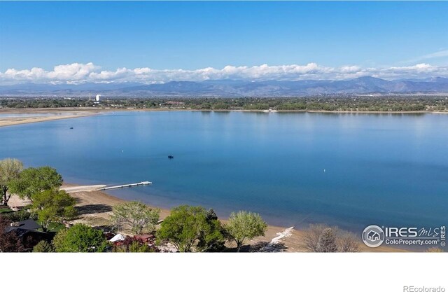 4157 Trapper Lake Dr, Loveland, CO 80538 - water view with a mountainous background