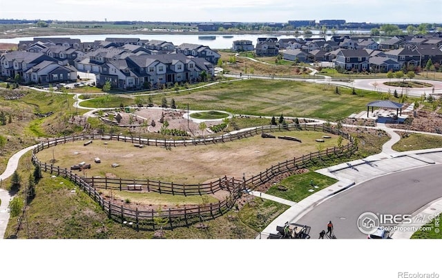 4157 Trapper Lake Dr, Loveland, CO 80538 - aerial perspective of suburban area featuring a nearby body of water