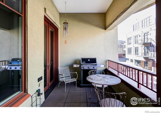 balcony with area for grilling