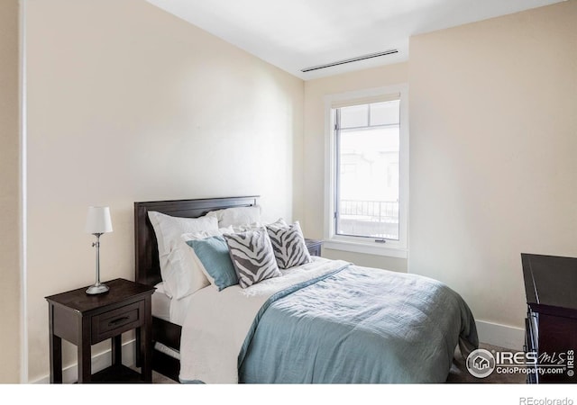 bedroom with baseboards