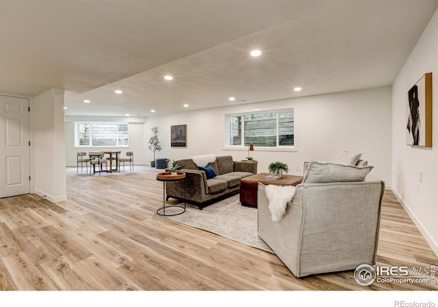5304 Vardon Way, Fort Collins, CO 80528 - living area featuring recessed lighting and light wood-style flooring
