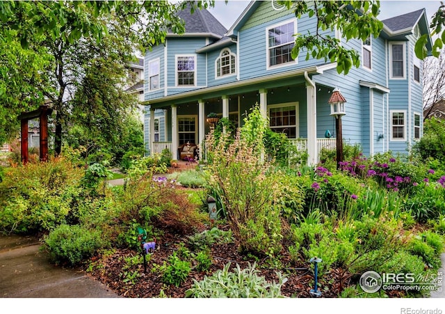 1369 Padfield Pl, Erie, CO 80516 - victorian home with a porch and a shingled roof