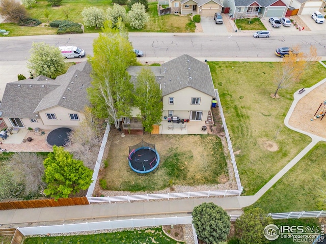 aerial view of residential area