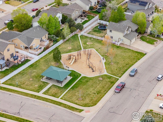 aerial perspective of suburban area