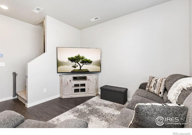 602 Santa Fe Trl Unit D1, Ault, CO 80610 - living room featuring wood finished floors and baseboards