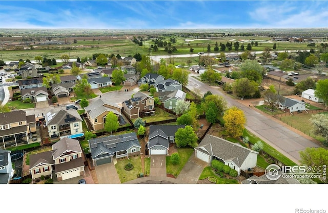 aerial view of residential area