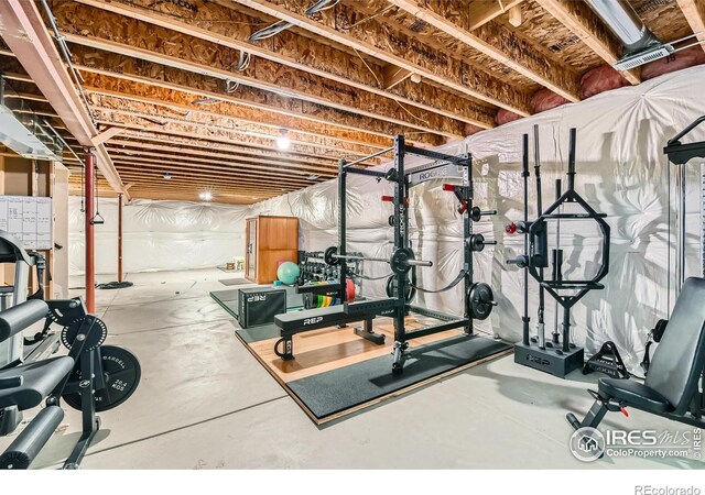 view of exercise area