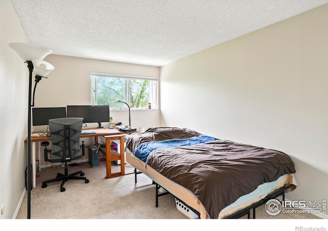 4160 Monroe Dr Unit B, Boulder, CO 80303 - carpeted bedroom with an office area and a textured ceiling
