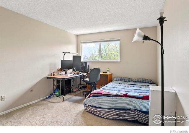 4160 Monroe Dr Unit B, Boulder, CO 80303 - carpeted bedroom featuring a textured ceiling and an office area