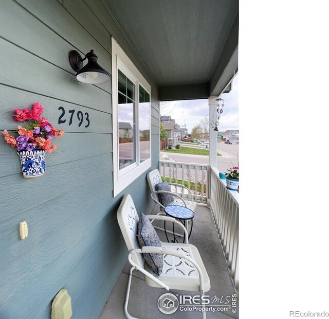 balcony with covered porch