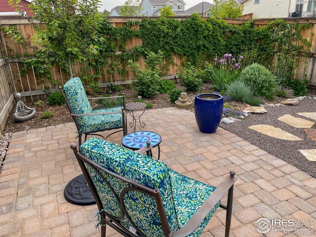 view of patio / terrace featuring a fenced backyard