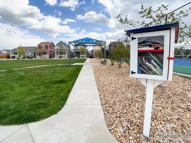 surrounding community featuring a residential view and a gazebo