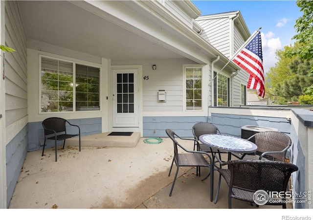 view of patio / terrace featuring cooling unit