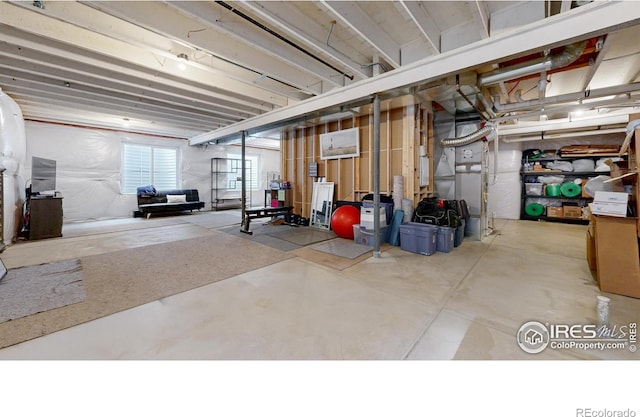 view of basement
