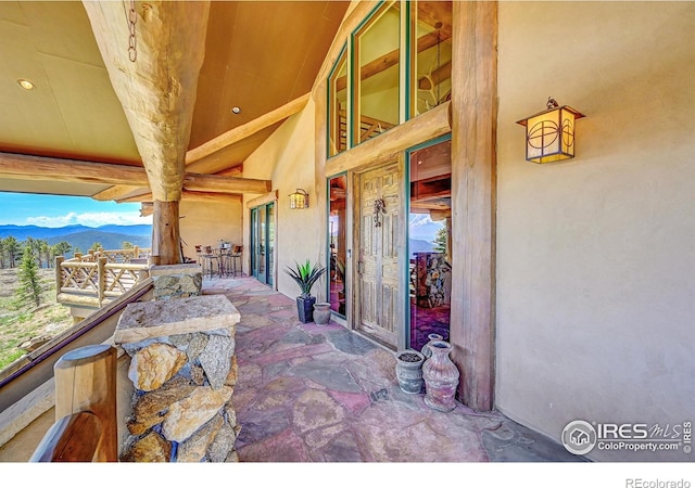 6553 Sunshine Canyon Dr, Boulder, CO 80302 - view of patio featuring a mountain view