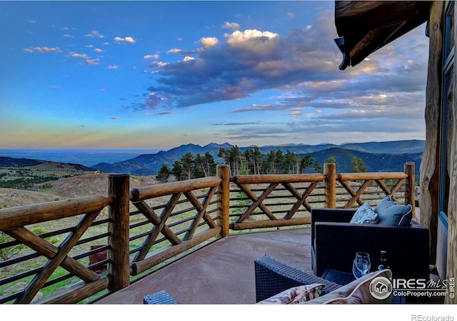 6553 Sunshine Canyon Dr, Boulder, CO 80302 - balcony featuring a mountain view