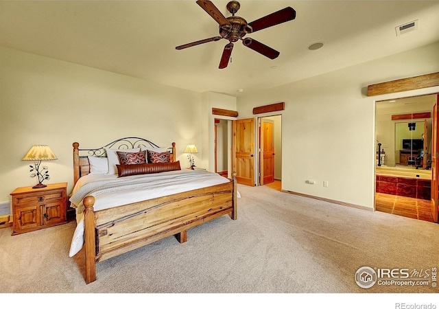 6553 Sunshine Canyon Dr, Boulder, CO 80302 - carpeted bedroom featuring a ceiling fan and baseboards